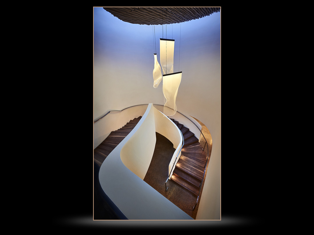 Architectural Interior of GE Mabe Canada showroom stairway-1