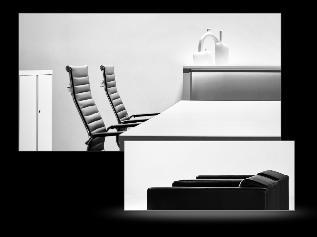 Architectural Interior detail views of boardroom table and chairs-13