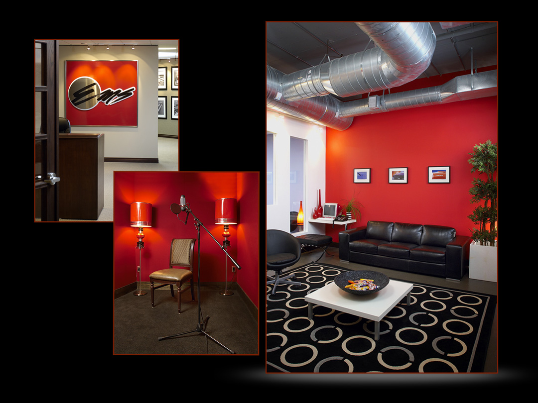 Architectural Interior of red sound studio and lobby-17