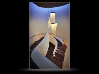 Architectural Interior of GE Mabe Canada showroom stairway-1