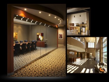 Architectural interior of office lobby and boardroom-22