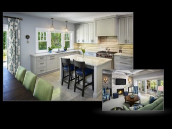  Architectural interior showing living room and kitchen area-32 