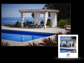  Architectural landscape showing pool and gazebo overlooking Lake Ontario-48 