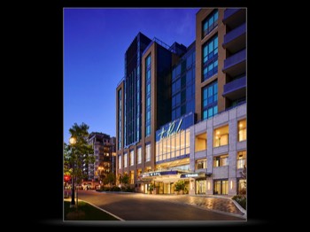 Hotel and Resort Photography Holiday Inn Windsor exterior evening view-6