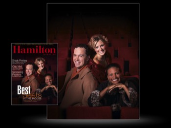  Editorial Portrait Photography group shot in theatre seats for hamilton magazine-4 