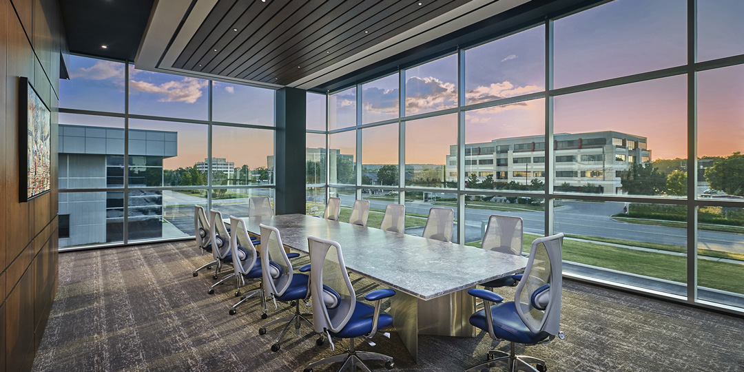 New Horizon Development Group boardroom at sun set